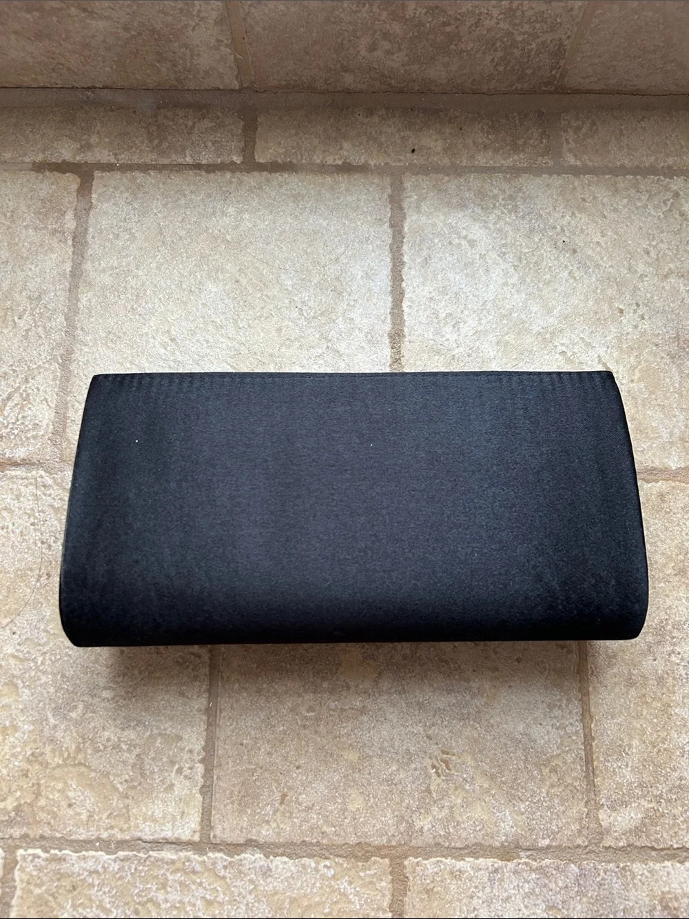 Black Beaded Envelope Clutch with Detachable Chain